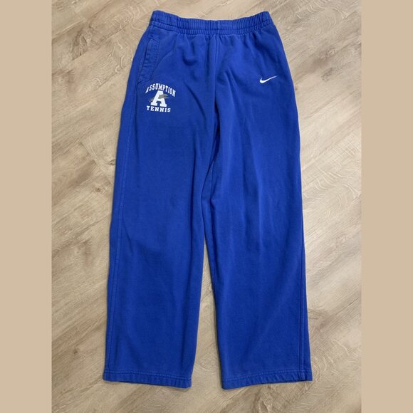 Nike Team Issued Assumption University Greyhounds Sweatpants Men's Medium M Blue - Picture 1 of 7